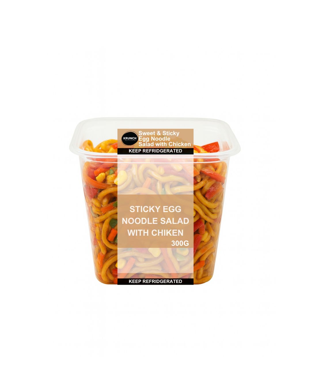 Sweet & Sticky Egg Noodle Salad with Chicken 325g (Krunch)